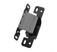 Bisagra de puerta oculta de acero inoxidable para puertas sin marco, apertura de 125 grados, herrajes ajustables con placa de cubierta, acabado negro (gris)