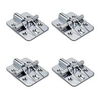 Bisagra de puerta plegable 4 Uds. abatible posicionamiento 90/180° aleación Zinc acabado cromado brillante for puertas inferiores abatibles