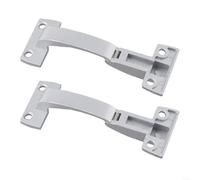 Bisagra de puerta plegable de aleación de zinc, 124 x 50 mm, bisagra plegable para puertas de armarios y muebles, diseño flip-over que ahorra espacio con amortiguación elástica, color plata, 2