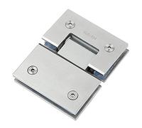 Bisagra de puerta vidrio sin marco acero inoxidable cepillado 2 piezas, accesorios hardware clip plegable resistente for ducha(201 180)