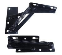 Bisagra de resorte acero resistente 6 piezas, plegable a 80 grados, con superficie pretaladrada for puertas gabinetes, sofás cama y muebles Para Puertas