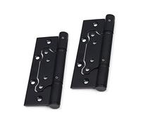 Bisagra de resorte de 5 pulgadas, bisagra silenciosa de acero inoxidable, espesor de 2,5 mm, utilizado for abrir y cerrar la hoja de la puerta del cojinete(Black)