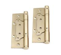 Bisagra de resorte de 5 pulgadas, bisagra silenciosa de acero inoxidable, espesor de 2,5 mm, utilizado for abrir y cerrar la hoja de la puerta del cojinete(Gold)