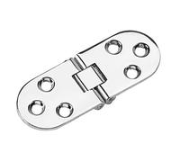 Bisagra de solapa trasera, mini bisagras de aleación de zinc, borde redondo, bisagra de bandeja abatible para muebles, armario, escritorio, mesa plegable(Plata)