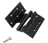 Bisagra de ventana abatible de aleación de aluminio tipo 50 para Outswing con capacidad de carga de peso mejorada y tornillos resistentes (estilo C, negro)