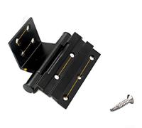 Bisagra de ventana abatible tipo 50 fabricada con aleación de aluminio con placas de 3 mm de grosor y optimizada para 180 grados para movimiento de giro (estilo A, negro)