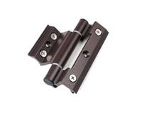 Bisagra De Ventana Bisagra de puerta y ventana aleación aluminio, puente roto, aislamiento térmico, bisagra plana abierta, bisagras gruesas plegables, 1 Uds Para Ventanas, Armarios(Brown-100mm)