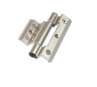 Bisagra De Ventana Bisagra de puerta y ventana de aleación de aluminio, puente roto, aislamiento térmico, bisagra de ventana plana y abierta, bisagras gruesas plegables, 1 Uds.(Silver-100mm)