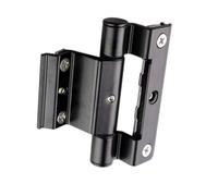 Bisagra de ventana de aleación de aluminio de 50 tipos de puente roto for puertas y ventanas, base fija, 130 g(Black)