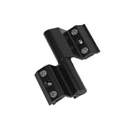 Bisagra de ventana puente roto aleación aluminio desmontable, herrajes for muebles, página puerta aislante, 2 uds(Black-right)