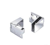 Bisagra de vitrina, puerta de vidrio de 90 grados superior inferior sin marco clip de fijación pivote de baño para muebles instalación profesional (F)