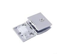 Bisagra de vitrina, puerta de vidrio de 90 grados superior inferior sin marco clip de fijación pivote de baño para muebles instalación profesional (E)