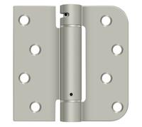 Bisagra Deltana Dsh4sr515-rh con resorte cuadrado y radio a la derecha, n quel satinado
