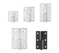 Bisagra desmontable de acero inoxidable de 2 uds., bisagras de puerta de muebles de madera extraíbles negras de 270 grados for armario, caja de armario(StainlessSteel64mm L)