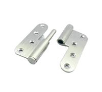 Bisagra desmontable de esquina redonda acero inoxidable 4 pulgadas espesor, armario dormitorio, puerta ignífuga, plana, 1 ud(Left 4 inches)