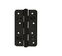 Bisagra especial de seguridad negra sin remate canto redondo para puerta blindada de150mmx80mm