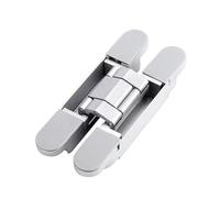 Bisagra for muebles, bisagras de cierre puerta, 2 piezas ajustable invisible secreto oculto estéreo carga cruzada rodamiento 120-180 kg(Silver,150 * 25cm)