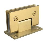 Bisagra for puerta de vidrio, Abrazadera for baño, Bisagras pivotantes, Clip/abrazadera for puerta de vidrio for cuarto de ducha de color dorado cepillado, Bisagra for puerta de vidrio, Herrajes de vi