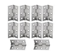 Bisagra for Puerta Plegable, conector for muebles, estantería, ventana, puerta de armario, bisagra plana, 3 agujeros, ferretería 2 pulgadas, 10 Uds Para Puertas Ventanas