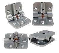 Bisagra frontera de puerta plegable de 180 grados Bisagra de aleación de zinc ajustable de posicionamiento bisagra plegable (4 piezas)