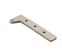 Bisagra giratoria invisible de acero inoxidable para pivote para puertas de madera, marco de aluminio, conector interno de puerta en tono plateado, instalación hacia arriba y hacia abajo (M)