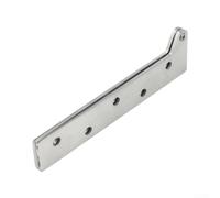 Bisagra giratoria invisible para puerta hecha de acero inoxidable tono plateado para instalación hacia arriba y hacia abajo en puertas internas de madera y metal (L)
