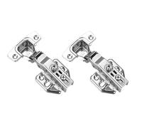 Bisagra hidráulica de acero inoxidable, amortiguador silencioso Cierre Suave, herrajes for muebles, 2/10 Uds(2PCS Full Overlay)