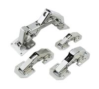 Bisagra hidráulica for puerta de armario y muebles, 1 Uds., 170 grados, con tornillos, paneles gruesos de cierre suave y lento, Hardware for armario(L with buffering)
