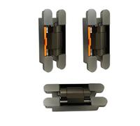 Bisagra hidráulica invisible oculta, bisagra oscilante de 180 grados, rodamiento de cierre de puerta, 100 kg, almacenamiento for armarios de cocina, puertas/265(Type 1-grey)