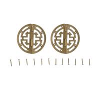 Bisagra hueca de latón for decoración, bisagras decorativas redondas, caja de joyería de regalo de madera, accesorios de bisagra for herrajes for muebles + tornillo de 45mm, 2 uds.