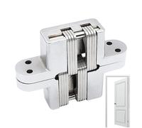 Bisagra invisible: bisagra oculta para puerta, bisagra oculta delgada | 8 x 8 x 5 cm bisagras de puerta de armario con cierre automático, bisagra europea de precisión ajustable para puertas secretas