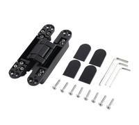 Bisagra invisible, Bisagras de puerta ocultas ajustables for gabinetes, puertas plegables, color negro, varios tamaños, paquete de 2(177 * 28mm)