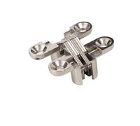 Bisagra invisible de 180 grados, aleación de zinc, color níquel, for puerta plegable invisible.(Nickel 4 pcs)