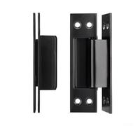 Bisagra invisible para puerta cruzada de 127 x 35 mm, bisagras ocultas de acero inoxidable para marco de madera y aluminio, puertas plegables de apertura de 90 grados (negro)