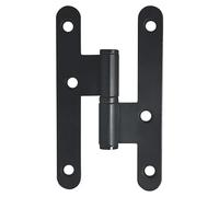 Bisagra (L x An: 100 x 57 mm, Negro, Puertas de derecha)