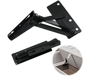 Bisagra Muelle Soporte ElevacióN - Plegable Herraje De Con ElevacióN, Bisagras Para Armarios, Sofá, Cama Plegable, Tapa Herramienta, Accesorios De Muebles, Negro, 2 Unidades