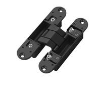 Bisagra Oculta Bisagra dedicada for puerta oculta, bisagra ajustable tridimensional, cruzada for Para Puertas de Madera(140x30 Black)