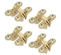 Bisagra Oculta, Bisagras Cruzadas Plegables Invisibles de 180 Grados, Atornillable, para Muebles, Puertas de Madera, Gabinetes, Armarios, 4 Pack