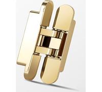 Bisagra oculta for puertas de madera/plegables, pivote silencioso de 180 grados, herraje oculto for puertas secretas interiores.(Gold,14x3cm)