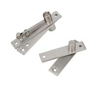Bisagra oculta giratoria de 360 grados, bisagras pivotantes de acero inoxidable resistentes para puerta de estantería secreta, plata, 130 x 24 mm