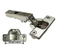 Bisagra oculta para armario de Euro, cubierta completa, apertura de 110 grados, nquel