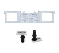 Bisagra para asiento de inodoro kit de accesorios con tornillos de anclaje y pernos plásticos para tapa wc cierre suave amortiguador repuesto bisagras (tablero 206mm con pernos de anclaje 2pc)