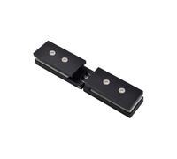 Bisagra para puerta de ducha, bisagra pivotante, puerta de ducha de acero inoxidable 304 para bisagras de ducha de 6 mm a 12 mm (negro mate de 180 grados (agujeros de tornillo visibles))