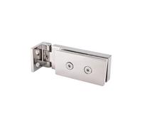 Bisagra para puerta de ducha, bisagra pivotante, puerta de ducha de acero inoxidable 304 para bisagras de ducha de 6 mm a 12 mm (pulido a 90 grados (agujeros de tornillo visibles))