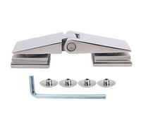 Bisagra para Puerta de Vidrio Biselado, Accesorio Doble Cara de Acero Inoxidable para Puerta de Ducha y Armario, Abrazadera Resistente para Vitrina y Gabinete - Piezas Repuesto Duraderas