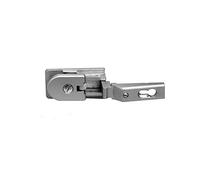 Bisagra para vidrio Confalonieri CF01092 placa rectangular 60x30, Bisagras para Puertas - Níquel satinado mate