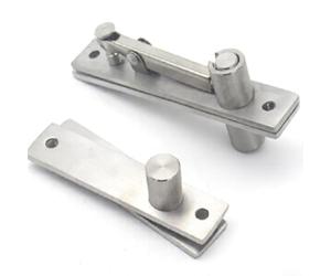 Bisagra pivotante de acero inoxidable resistente, para puertas secretas, rotación de 360 grados, herrajes invisibles para suelo y techo, para puertas de estantería Murphy, color plateado