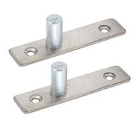 Bisagra pivotante de puerta de vidrio de 2 piezas para entradas secretas de estanterías, herrajes de pasador pivotante de puerta giratoria de acero inoxidable resistente para