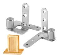 Bisagra pivotante para puerta secreta de 2 piezas - Conjunto de soporte giratorio invisible, componente de acceso | Kit de instalación de muebles versátil, soporte de rodamiento de movimiento s