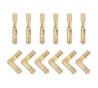 Bisagra plana, 12 bisagras invisibles de latón 15 x 4 mm, ocultas cilíndricas plegables for cajas recuerdos, puertas armarios, etc(25x4mm)